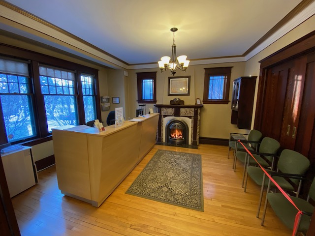 This is a picture of the Reception and Waiting Room at Collins Chiropractic