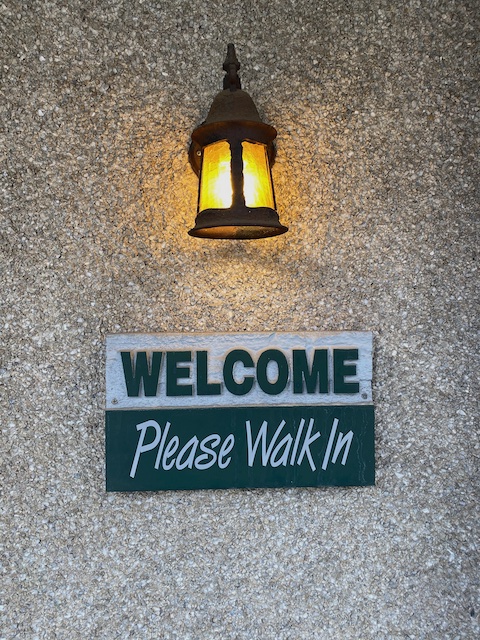 This is a picture of the Welcome sign outside the front door at Collins Chiropractic Health and Wellness Centre